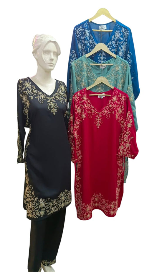 CORD SET with Multicolor Abstract Embroidery