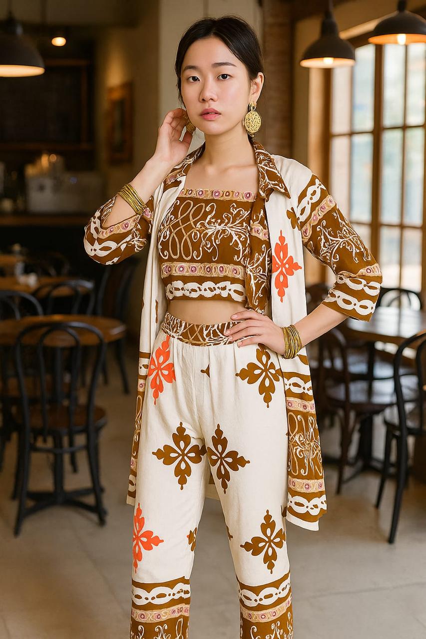 3 PES CORD SET CREP FABRIC