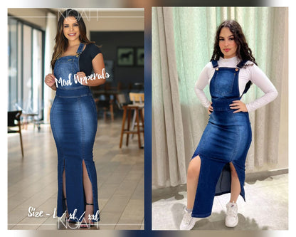 Denim dress dangri